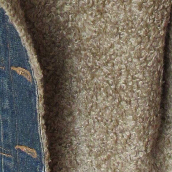 Gap Denim 100% Cotton Shell Sherpa Lined Jacket Size Medium - Picture 7 of 9